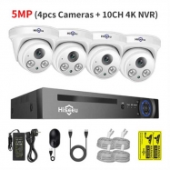 Hiseeu 5MP POE Security Camera System Human Detect