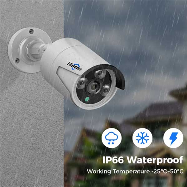 Hiseeu 5MP 4MP POE IP Video Surveillance Camera ONVIF Audio 